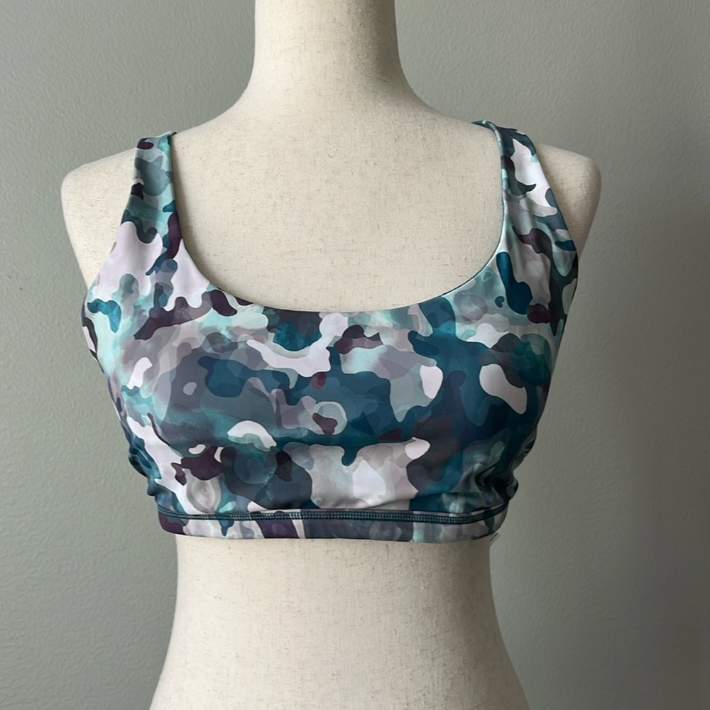 Spanx Low Impact Sports Bra‎ / Blue Camo / SZ L - Picture 4 of 8
